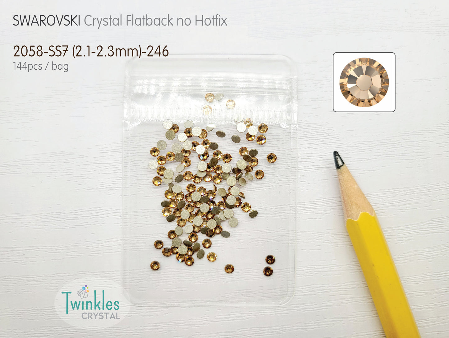 #2058-SS7 - Swarovski Flatback no Hotfix Crystal Picking Color - 144pcs