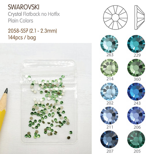 #2058-SS7 - Swarovski Flatback no Hotfix Crystal Picking Color - 144pcs