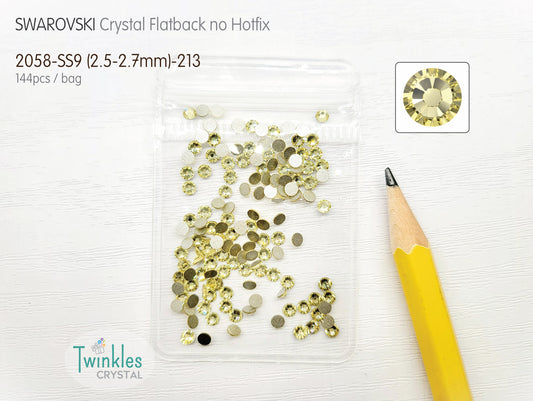 144pcs #213 - Swarovski Flatback Crystal No Hotfix - Jonquil