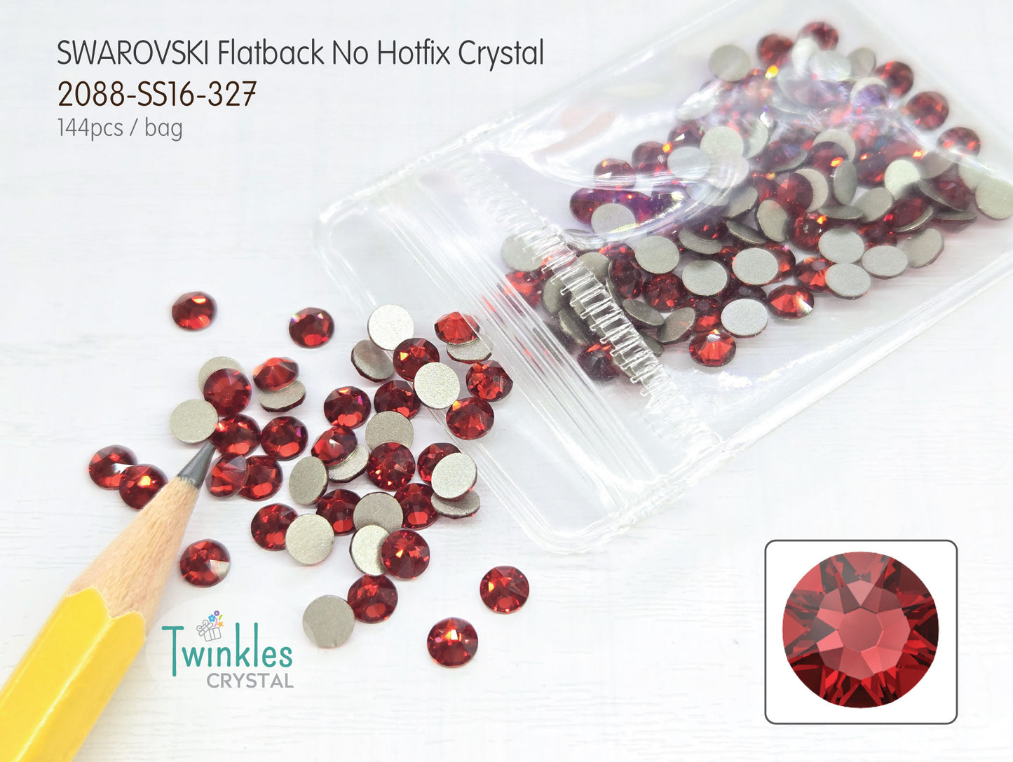 #2088-SS16 (3.8 - 4.0mm) - Swarovski Flatback no Hotfix Crystal - 144pcs
