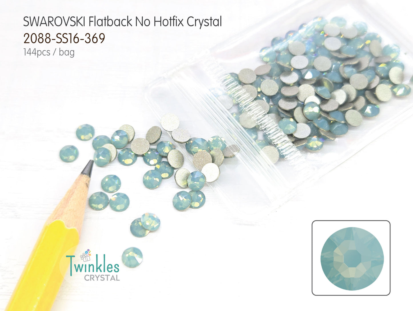 #2088-SS16 (3.8 - 4.0mm) - Swarovski Flatback no Hotfix Crystal - 144pcs
