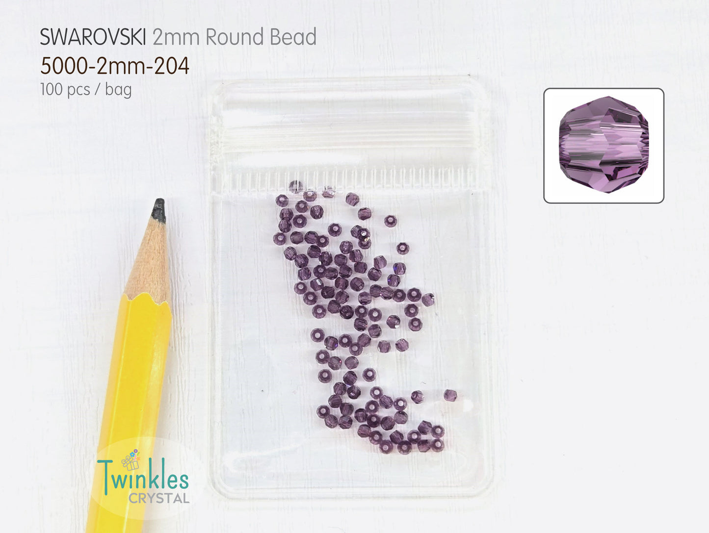 Swarovski Crystal Round Beads #5000-2mm Pick Color