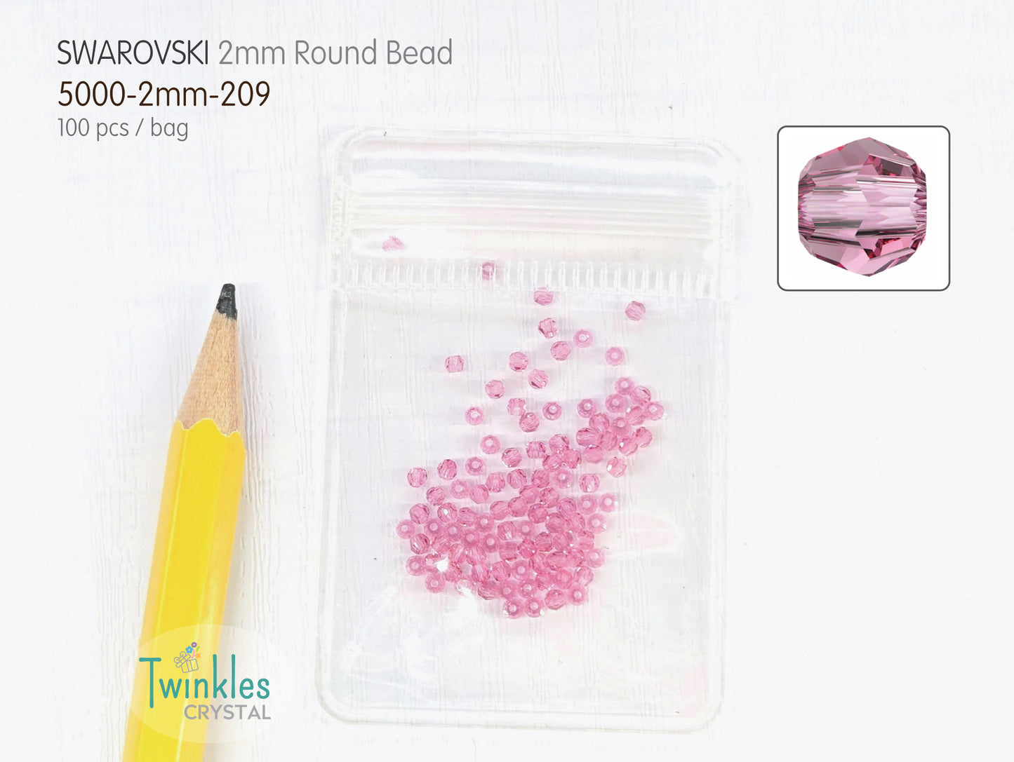 Swarovski Crystal Round Beads #5000-2mm Pick Color