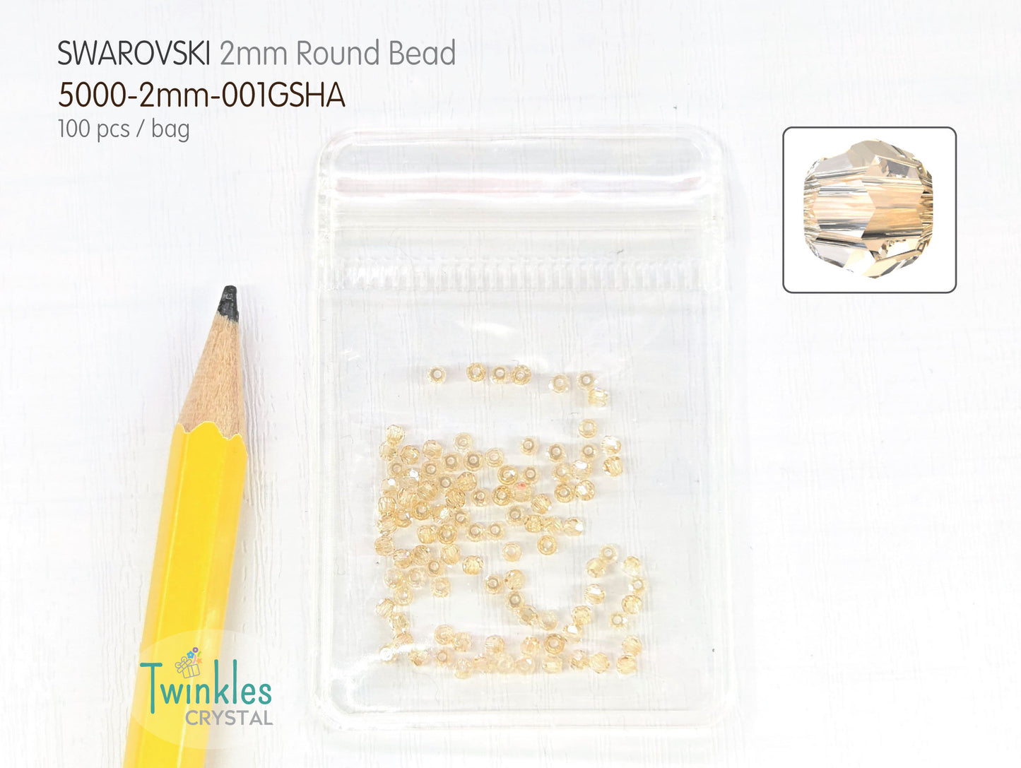Swarovski Crystal Round Beads #5000-2mm Pick Color