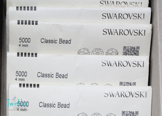 4mm - Swarovski Crystal Round Bead #5000 - Crystal AB