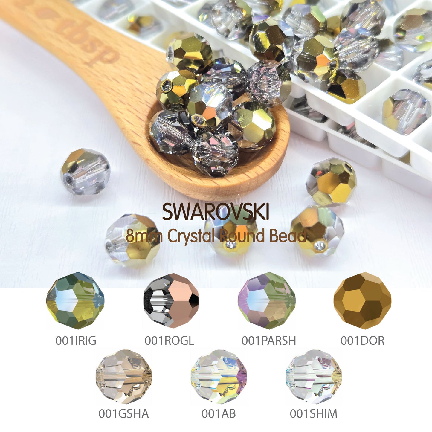 5000-8mm 24pcs - Swarovski Crystal Round Beads Pick Color
