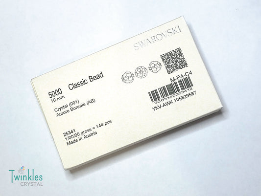 10mm - Swarovski Crystal Round Bead #5000 - Crystal AB