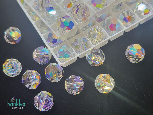 10mm - Swarovski Crystal Round Bead #5000 - Crystal AB