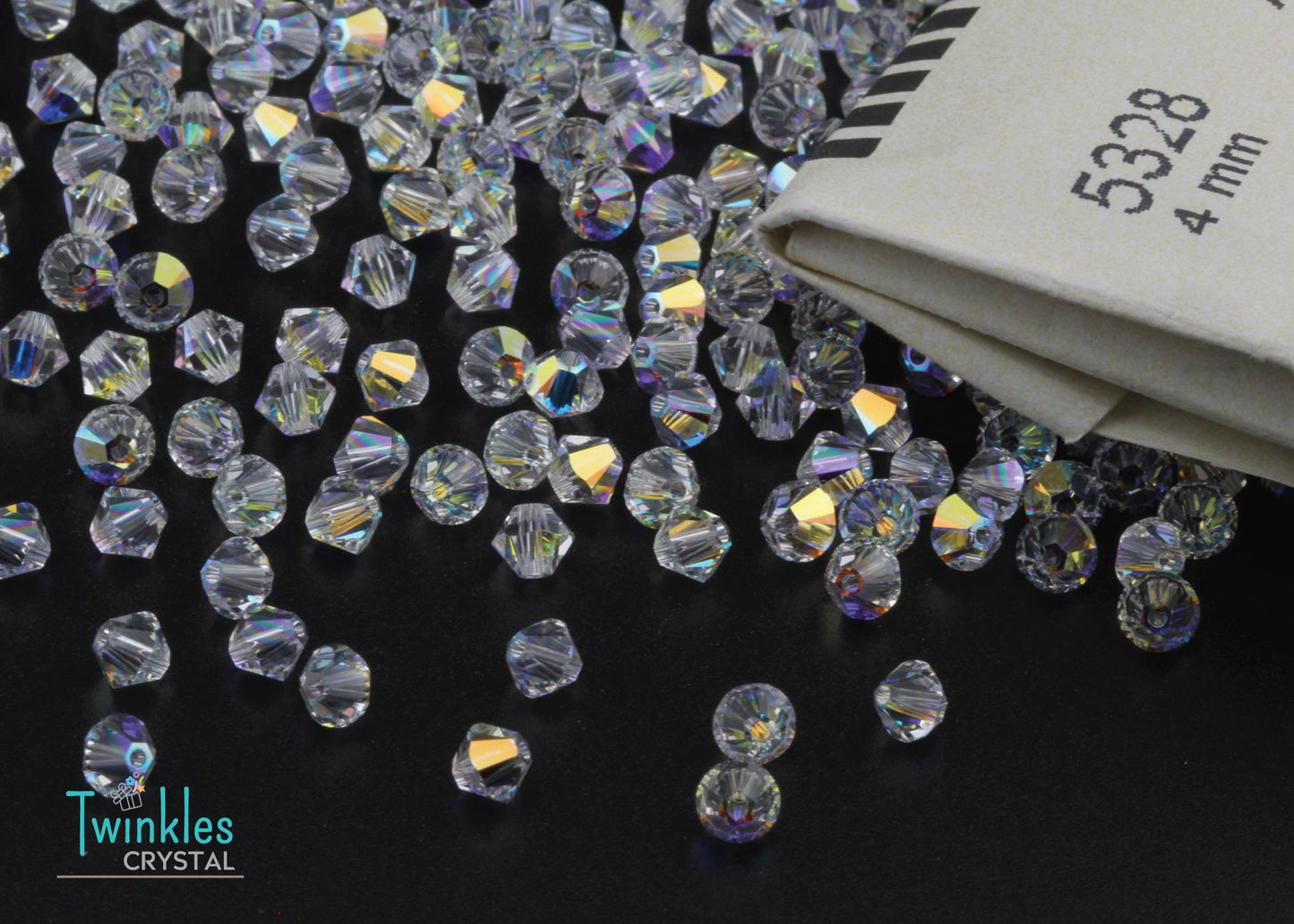5328-2.5mm 3mm 4mm 5mm 6mm Swarovski Beads Xilion Bicone Bead - Crystal AB