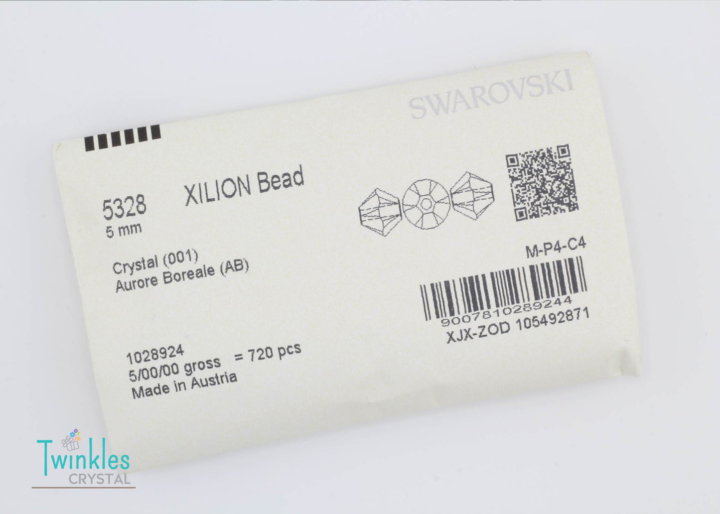 5328-2.5mm 3mm 4mm 5mm 6mm Swarovski Beads Xilion Bicone Bead - Crystal AB
