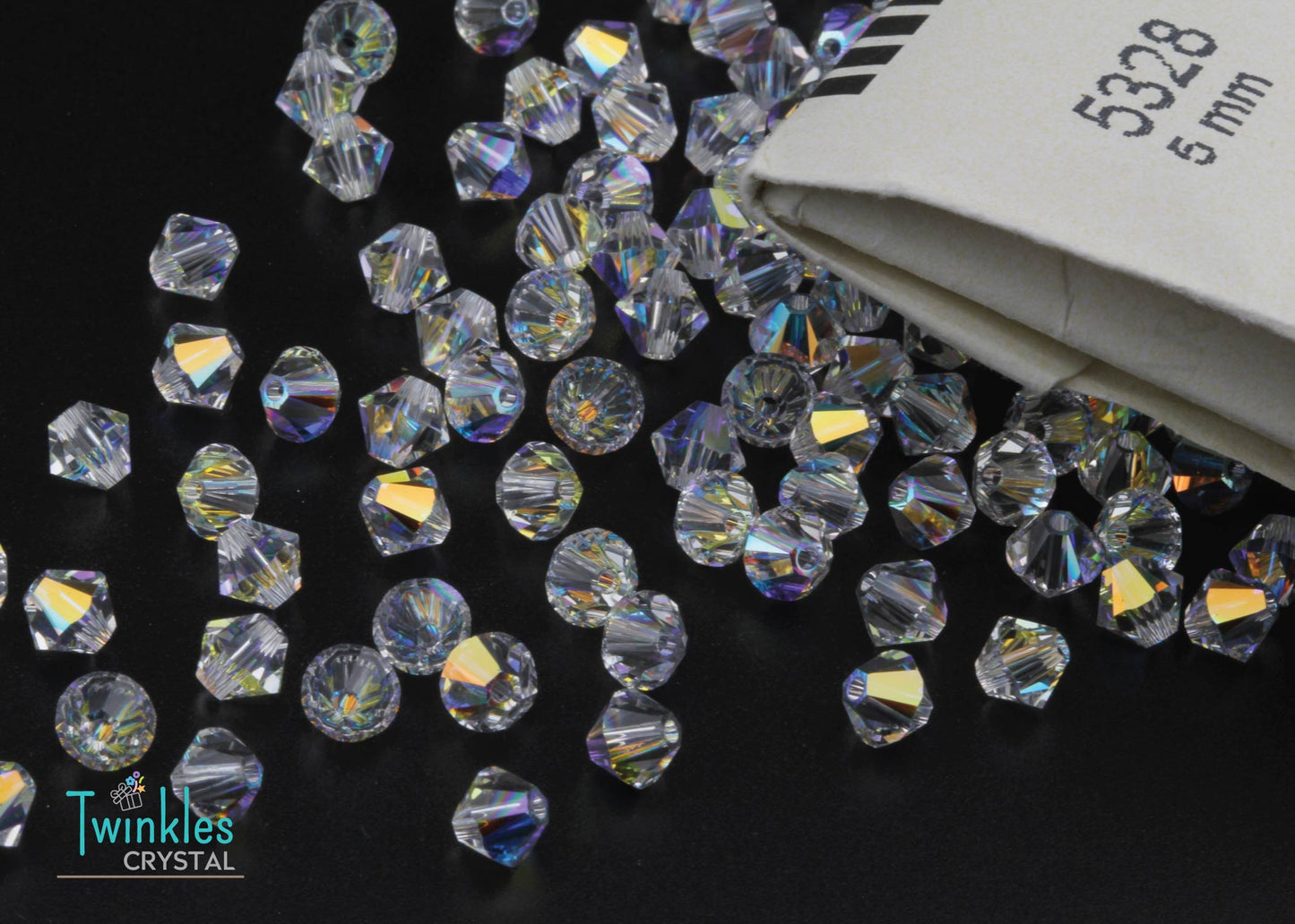 5328-2.5mm 3mm 4mm 5mm 6mm Swarovski Beads Xilion Bicone Bead - Crystal AB