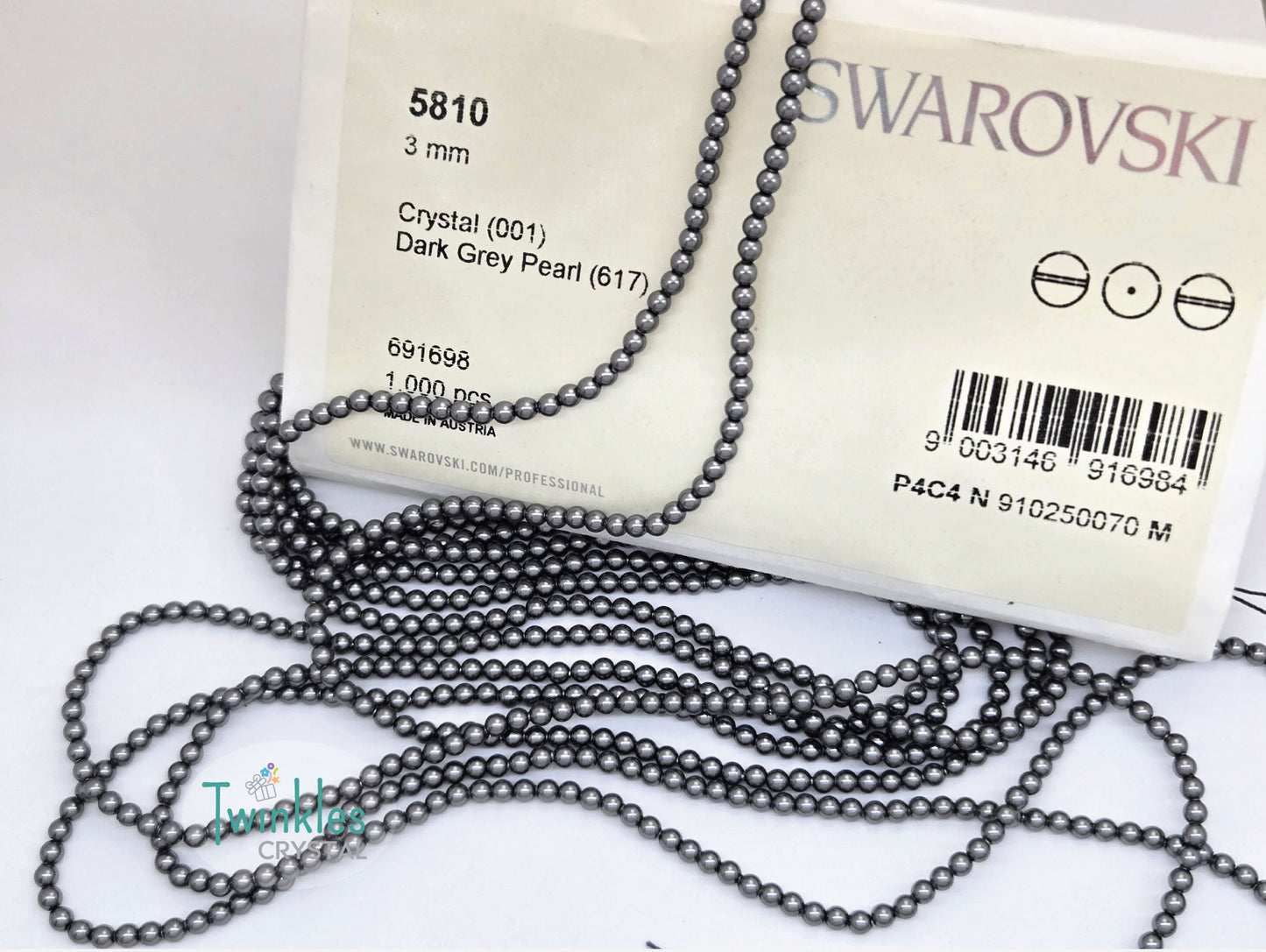 3mm Swarovski Crystal Pearl Imitation Pearl