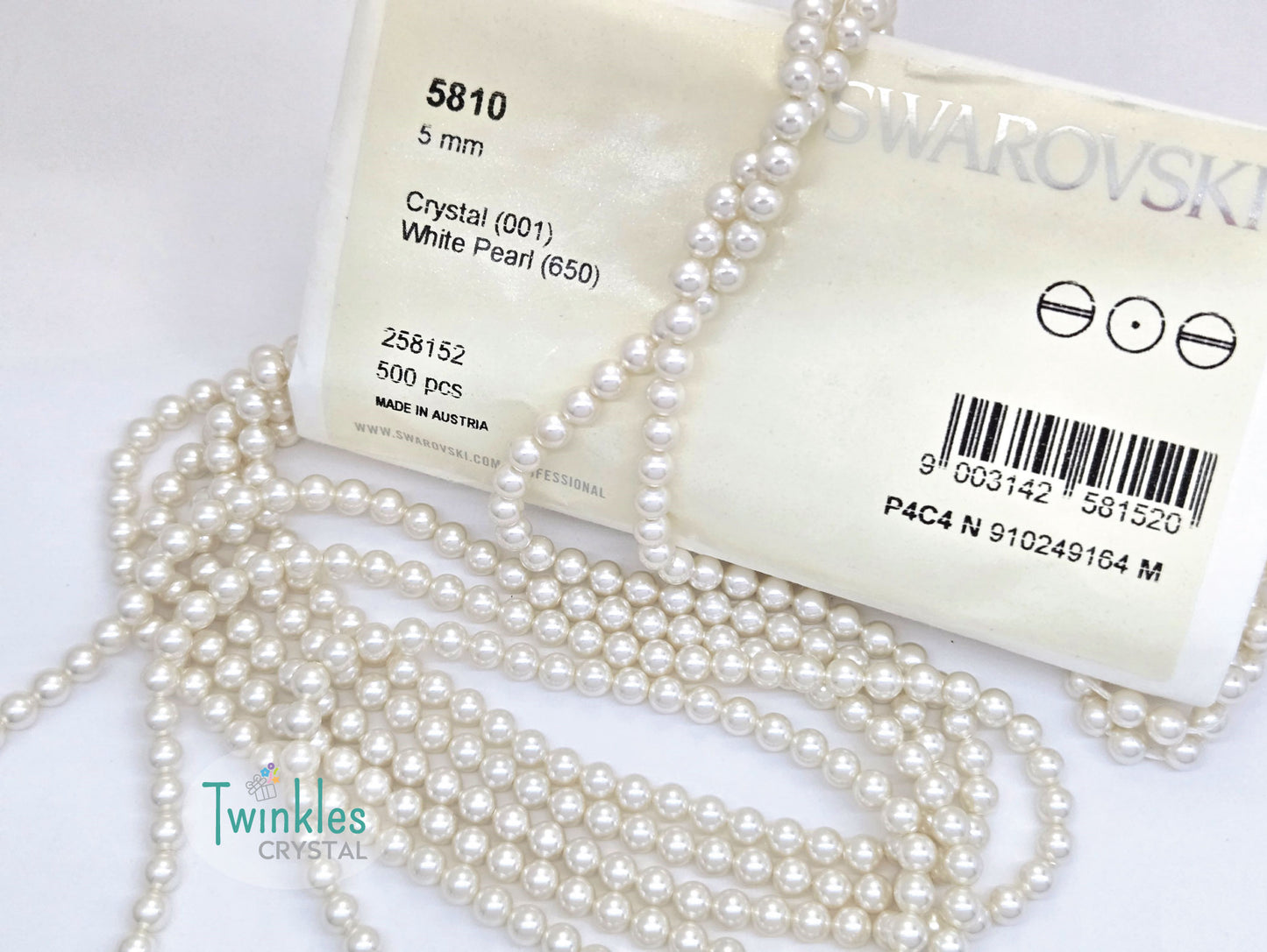 #650 - Swarovski Crystal Pearl Imitation Pearl - All Size - White Color