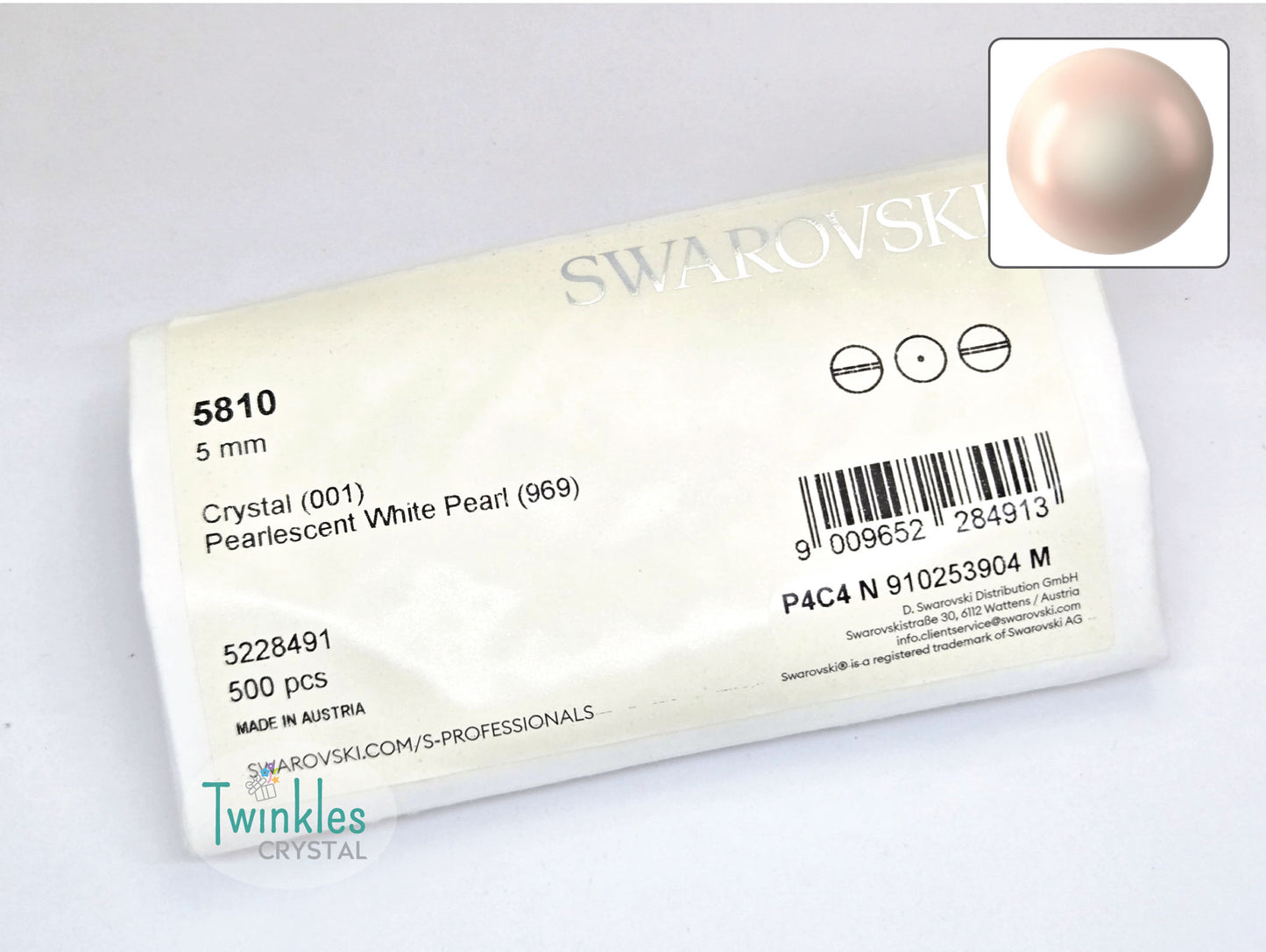 5mm Swarovski Crystal Pearl Imitation Pearl