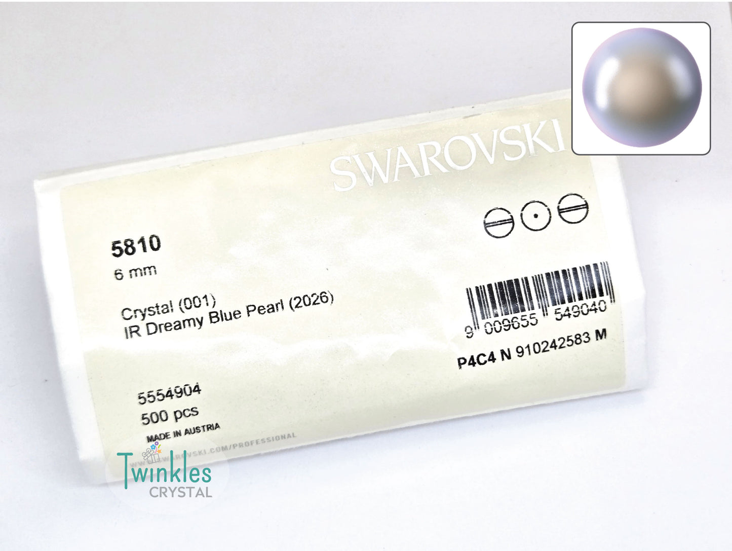 6mm Swarovski Crystal Pearl Imitation Pearl