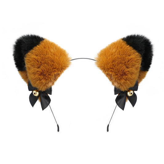 Woolen Funny Cat Ears Hairband - Animal Hairband