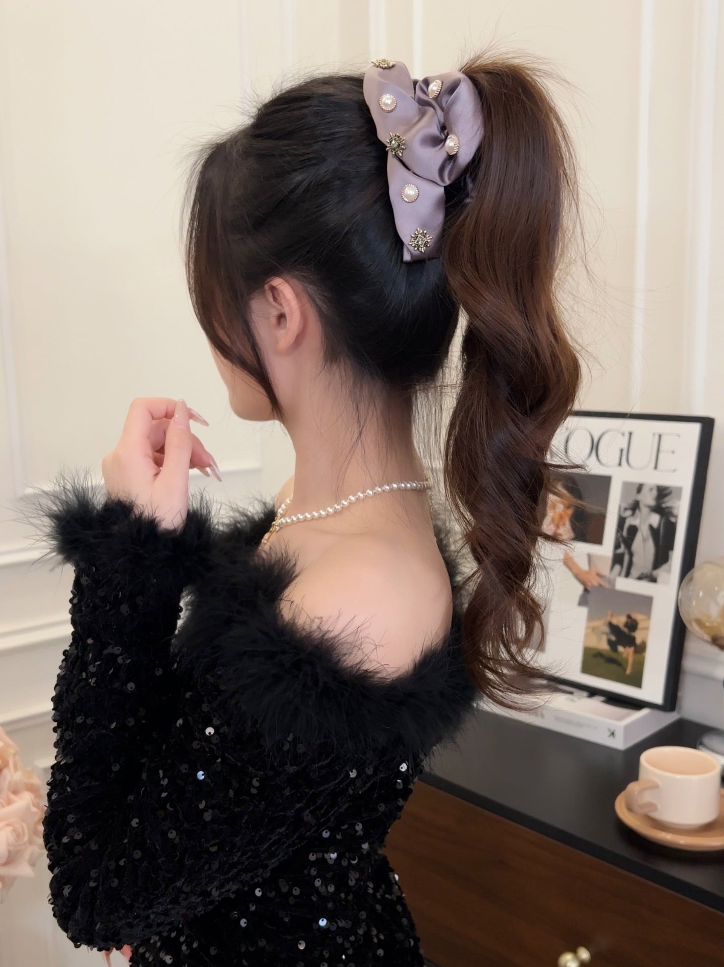 Elegant Pleated Hair Claw Clip Everyday Hair Accessory