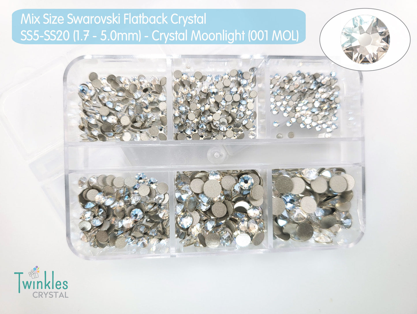 Mix Size 804pcs - Swarovski Flatback no Hotfix Crystal Picking Color